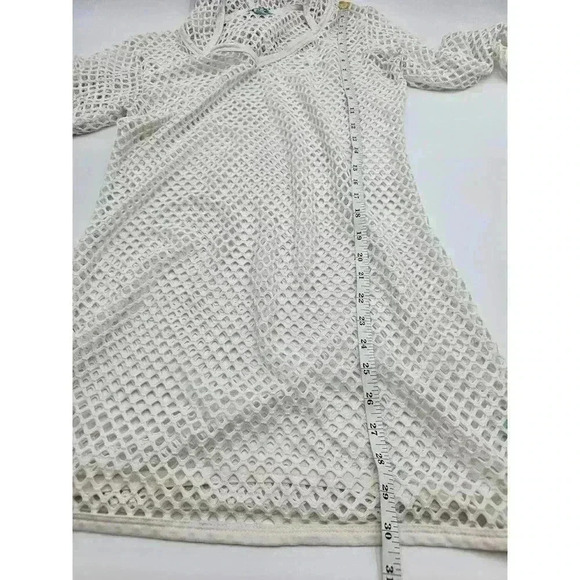 Balance Collection Women's Size M White Mesh Bathing Suit Coverup - Picture 6 of 7